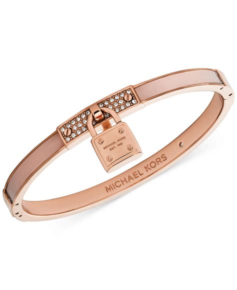 michael kors rose gold bangle padlock|Michael Kors bangle watch.